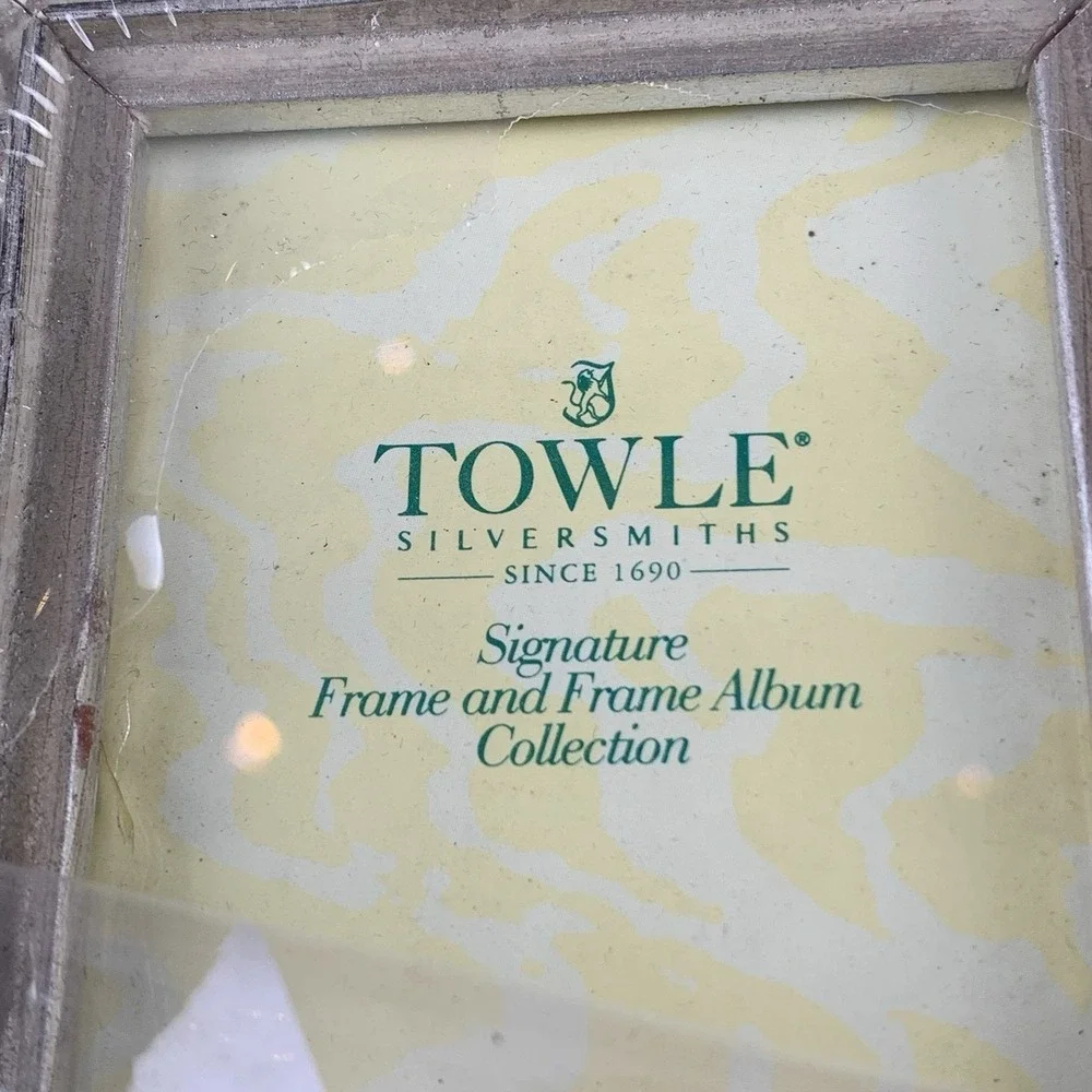 Towle Silversmiths Wooded Silver Leaf ?  Picture Frame Small Ornate Boho Frame